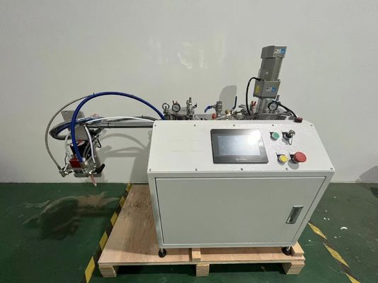 Máquina de adhesivos para mezclar con precisión doses de materiales de dos componentes