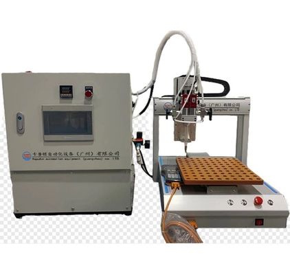 Máquina de llenado de pegamento totalmente automática para dispensar epoxi en el banco