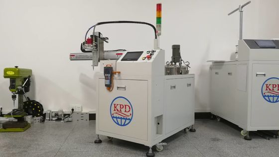 Máquina de unión en maceta de PU para unir núcleos medios de filtro en el marco de madera