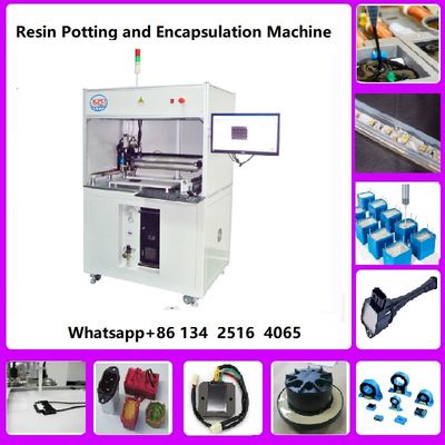 Dispensador de mezcladora epoxi de dos componentes de pegamento 2K AB de 3 ejes para el encapsulado y el encapsulado de relé e inductor