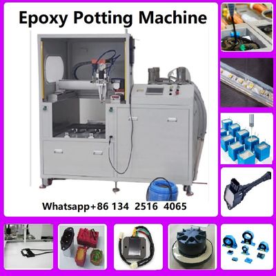 Dispensador de mezcladora epoxi de dos componentes de pegamento 2K AB de 3 ejes para el encapsulado y el encapsulado de relé e inductor