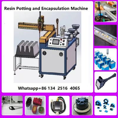 Dispensador de mezcladora epoxi de dos componentes de pegamento 2K AB de 3 ejes para el encapsulado y el encapsulado de relé e inductor