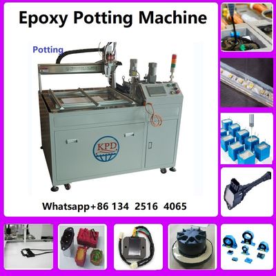 Dispensador de mezcladora epoxi de dos componentes de pegamento 2K AB de 3 ejes para el encapsulado y el encapsulado de relé e inductor