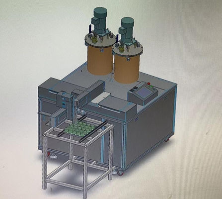 Dispensador de mezcladora epoxi de dos componentes de pegamento 2K AB de 3 ejes para el encapsulado y el encapsulado de relé e inductor